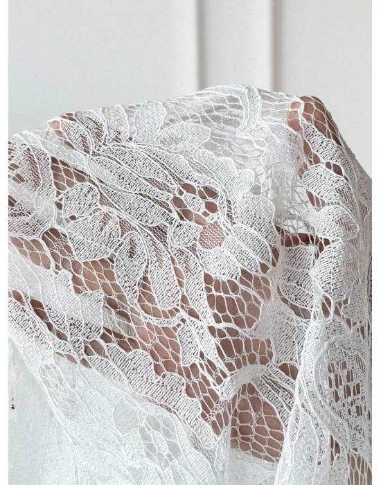 Kadın Uzun Kollu Yakalı önü Açık Dantelli Ceket