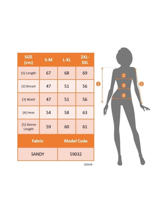 Kadın Uzun Kollu Yakalı Yakadan Bağcıklı Düğmeli Sandy Bluz