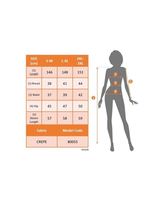 Kadın Uzun Kollu Yarım Balıkçı Yaka Derin Yırtmaç Detay Krep Tam Boy Elbise