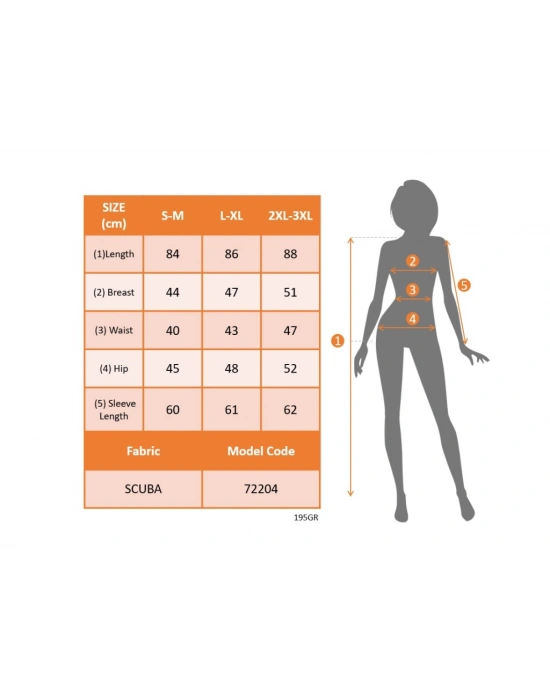 Kadın Uzun Kollu Yuvarlak Yaka Dekolteli Taşlı Dalgıç Elbise