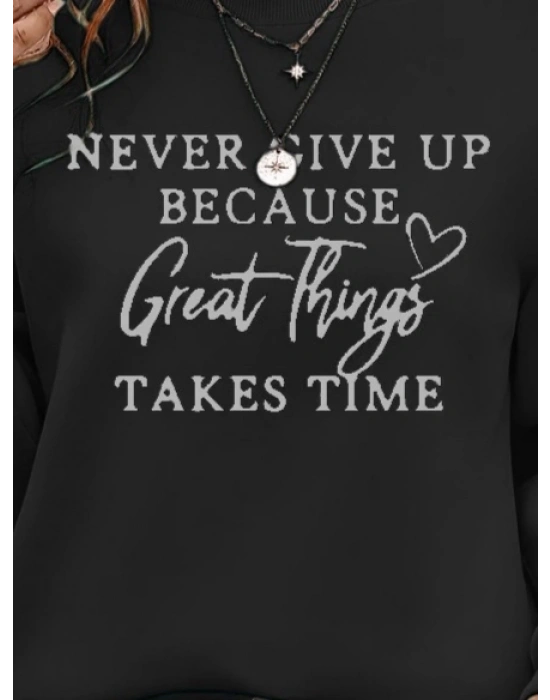 Kadın Uzun Kollu Yuvarlak Yaka Iki Iplik şardonlu Bluz