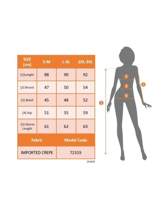 Kadın Uzun Kollu Yuvarlak Yaka Kol Ve Etek Ucu Dantelli Kısa Ithal Krep Elbise