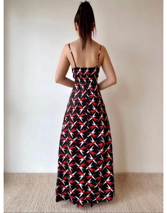 Kadın V Yaka Göğüs Ve Sırt Dekolteli Fırsat ürün Maxi Moy Elbise