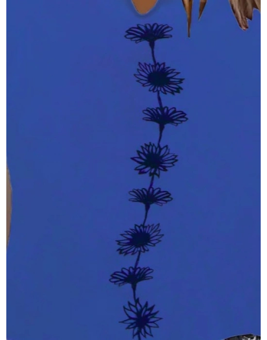 Kadın V Yaka Su Yolu çiçek Baskı Kolsuz Viskon Bluz