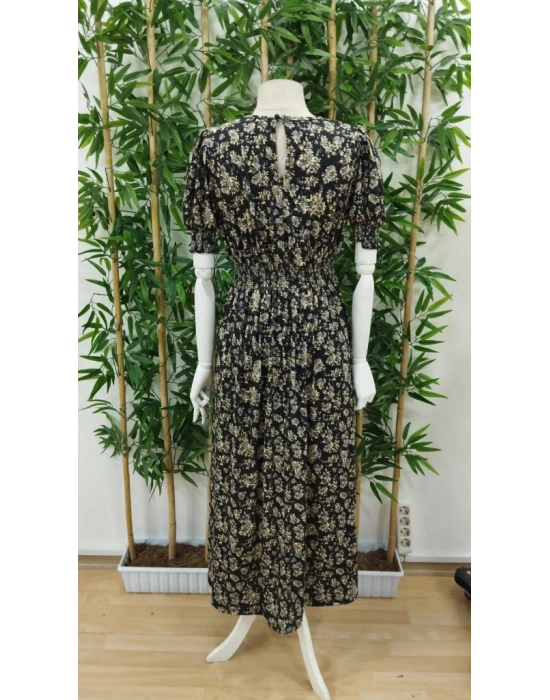 Kadın Yarım Kollu Bisiklet Yaka Kol Ve Bel Gipe Detay Süprem Elbise