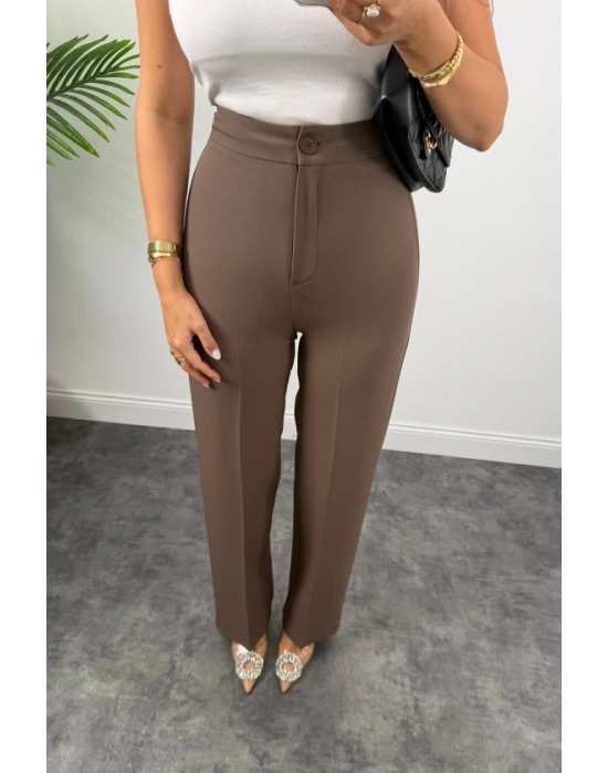 Kadın Yüksek Bel Atlas Kumaş Palazzo Pantolon