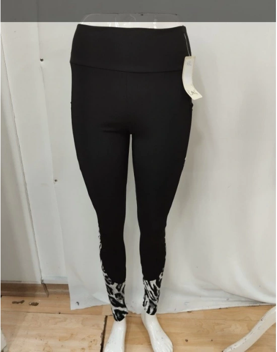 Kadın Yüksek Bel Cep Detaylı Dalgıç Pantolon