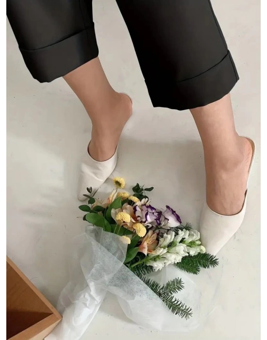 Kadın Yüksek Bel Cepli Atlas Pantolon