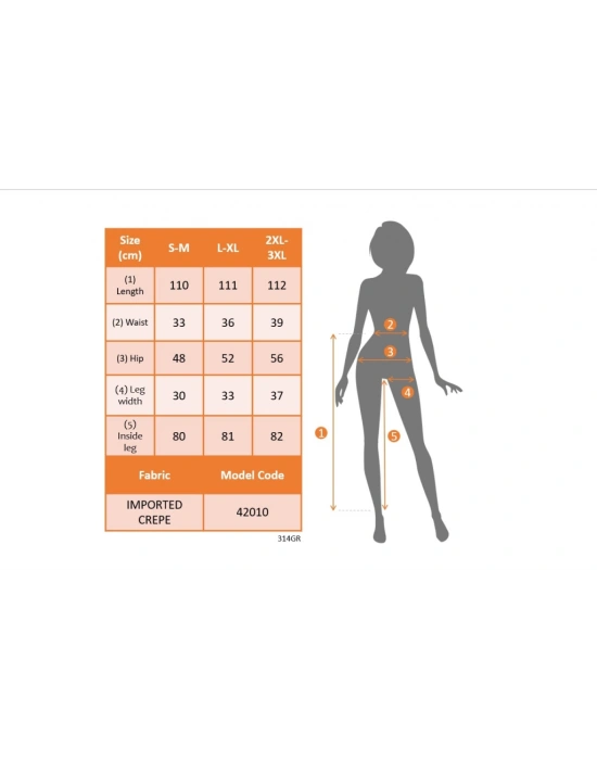 Kadın Yüksek Bel Cepli Geniş Kesim Ithal Krep Pantolon