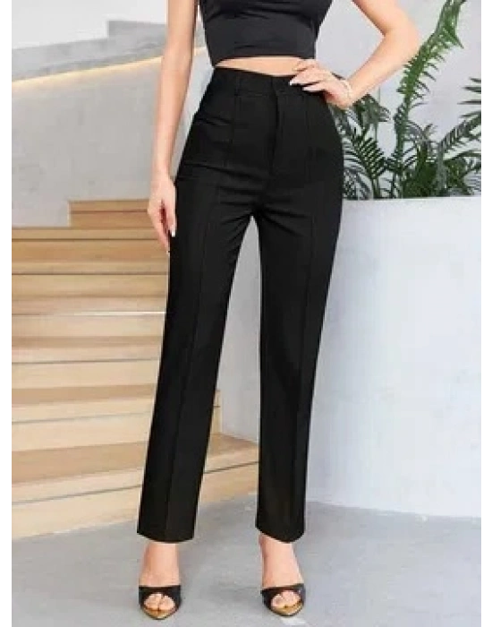 Kadın Yüksek Bel Cepli önden çimalı Dokuma çanta Pantolon