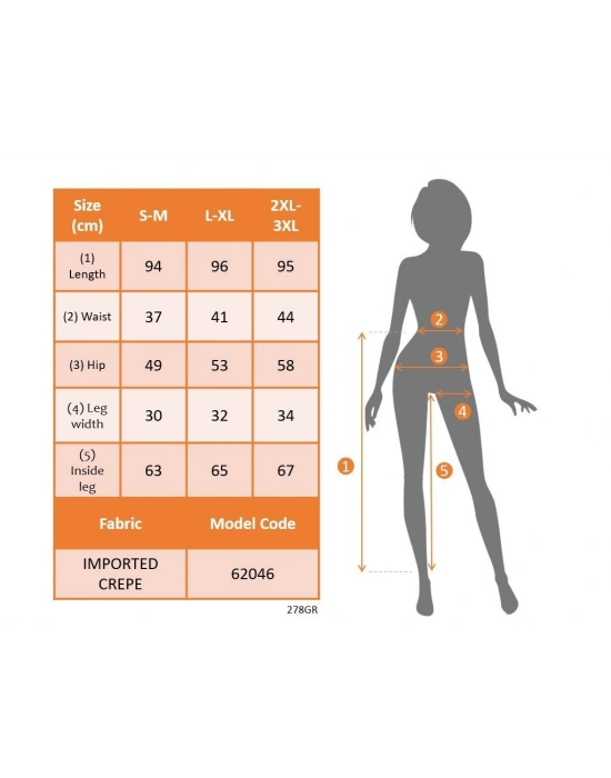 Kadın Yüksek Bel Cepli Paça Ağzı Pile Detaylı Ithal Krep Pantolon