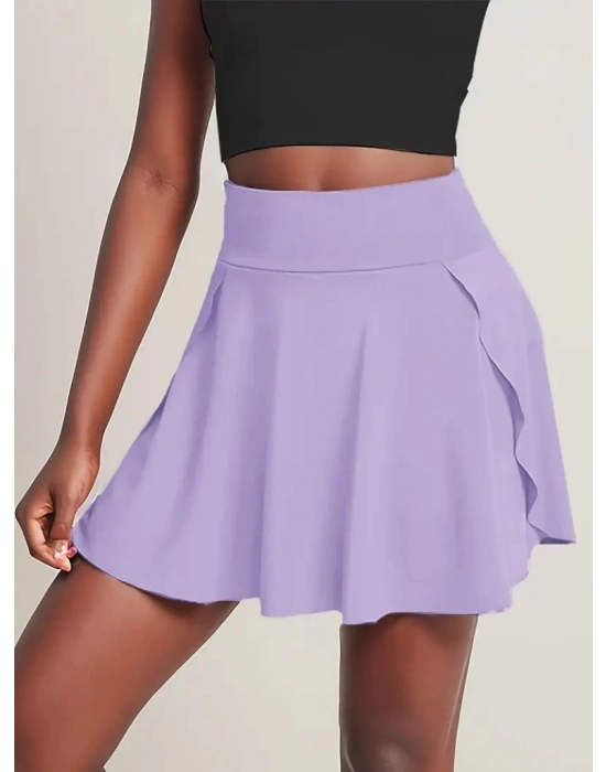 Kadın Yüksek Bel Cepli Sandy Short Etek