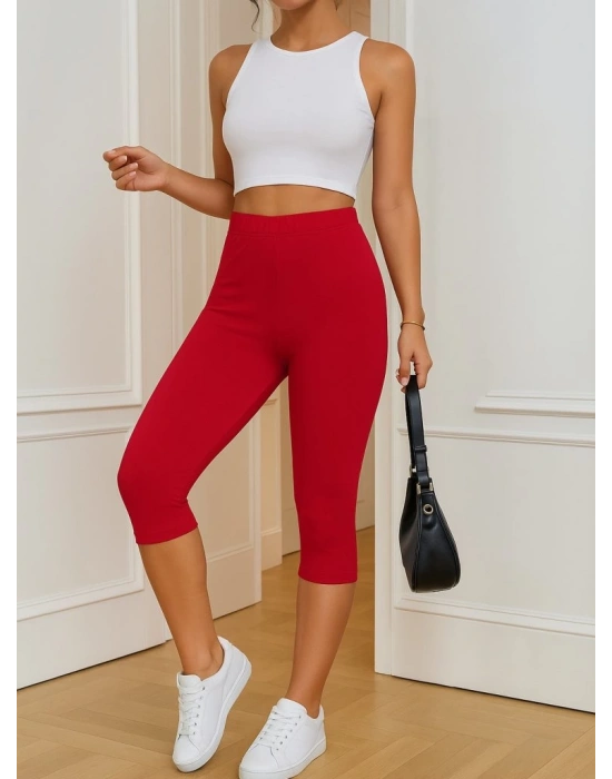 Kadın Yüksek Bel Dalgıç Midi Tayt