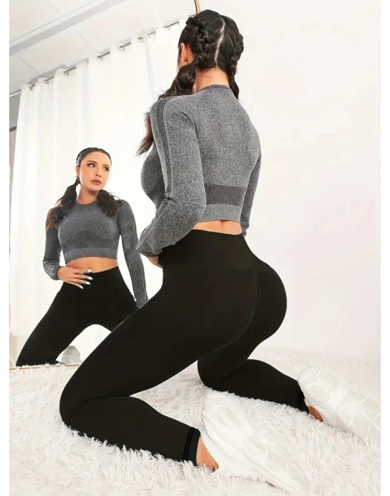 Kadın Yüksek Bel Dalgıç Spor Tayt