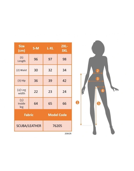 Kadın Yüksek Bel Deri Detaylı Fermuarlı Dalgıç Tayt