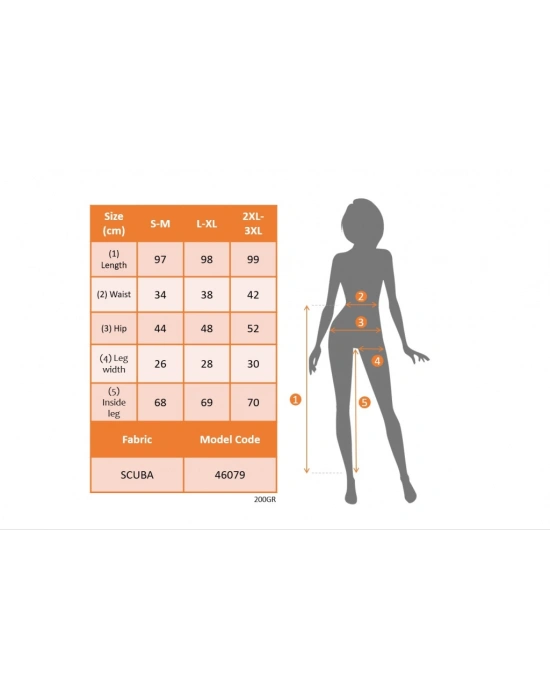 Kadın Yüksek Bel Desenli Dalgıç Pantolon