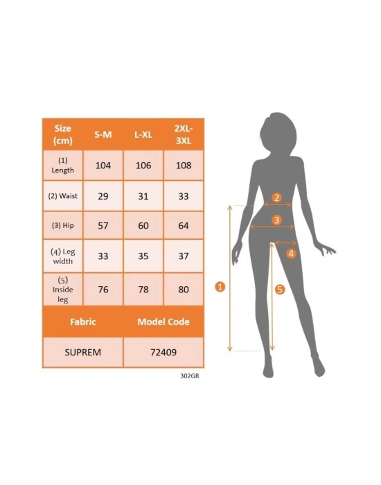 Kadın Yüksek Bel Desenli Paçadan Bağlamalı Yanları Yırtmaçlı Süprem Pantolon
