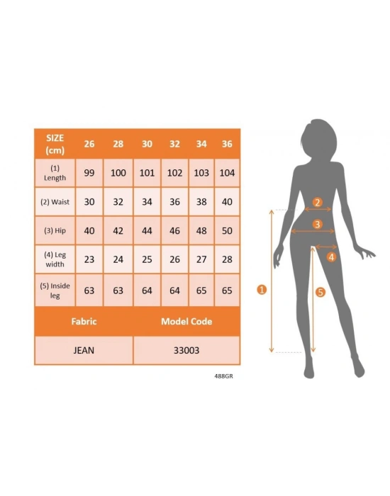 Kadın Yüksek Bel Düğmeli Yırtık Kot Pantolon