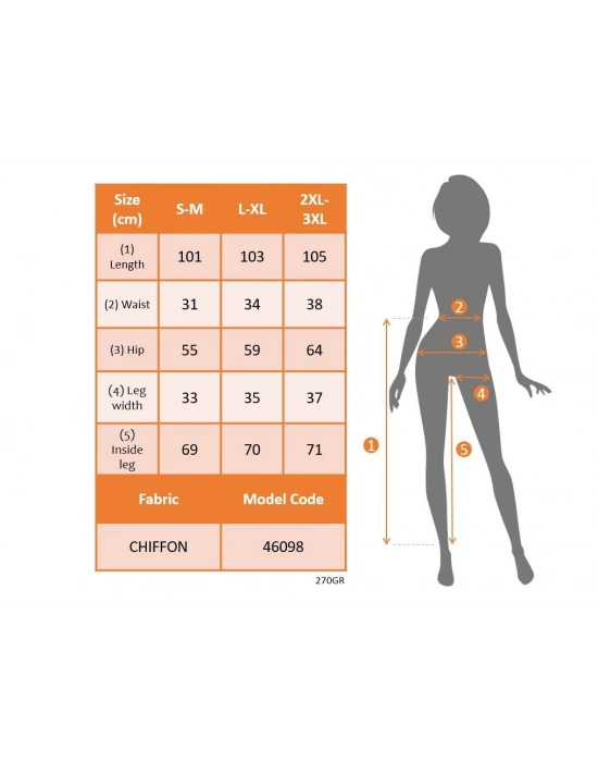Kadın Yüksek Bel Geniş Paçalı şifon Pantolon