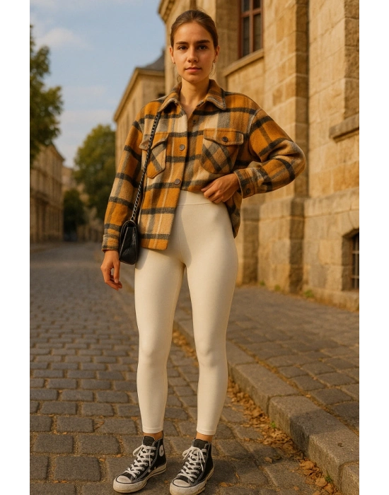 Kadın Yüksek Bel Içi şardonlu Fırsat ürün Toparlayıcı Tayt