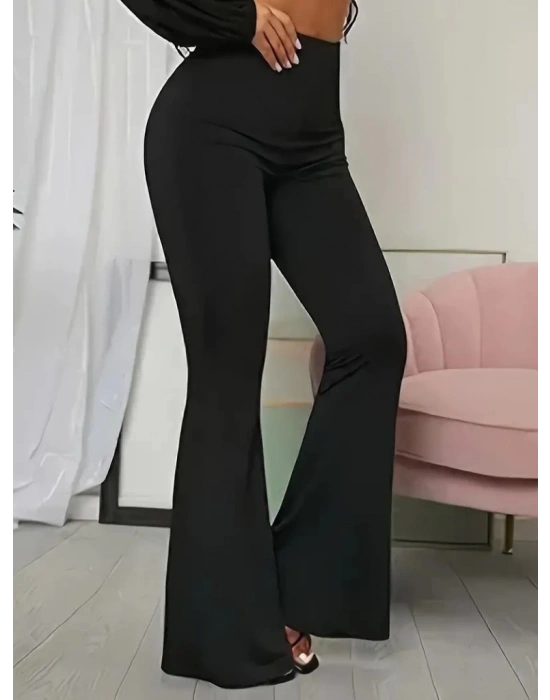 Kadın Yüksek Bel Ispanyol Paça Dalgıç Tayt