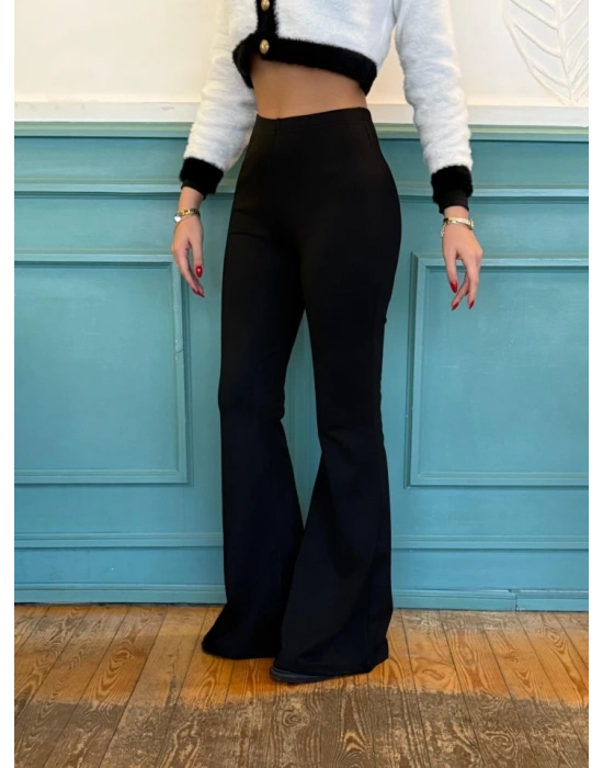 Kadın Yüksek Bel Ispanyol Paça Dalgıç Tayt