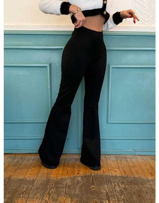 Kadın Yüksek Bel Ispanyol Paça Dalgıç Tayt