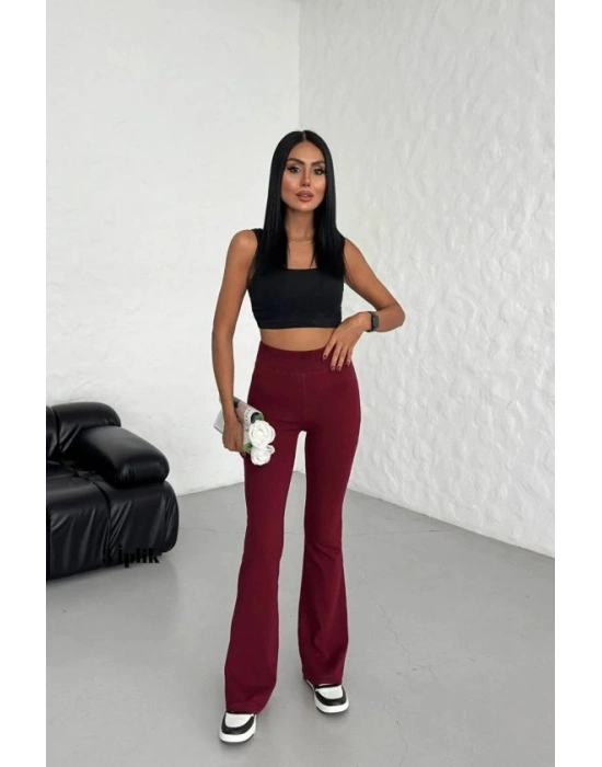 Kadın Yüksek Bel Ispanyol Paça Tayt