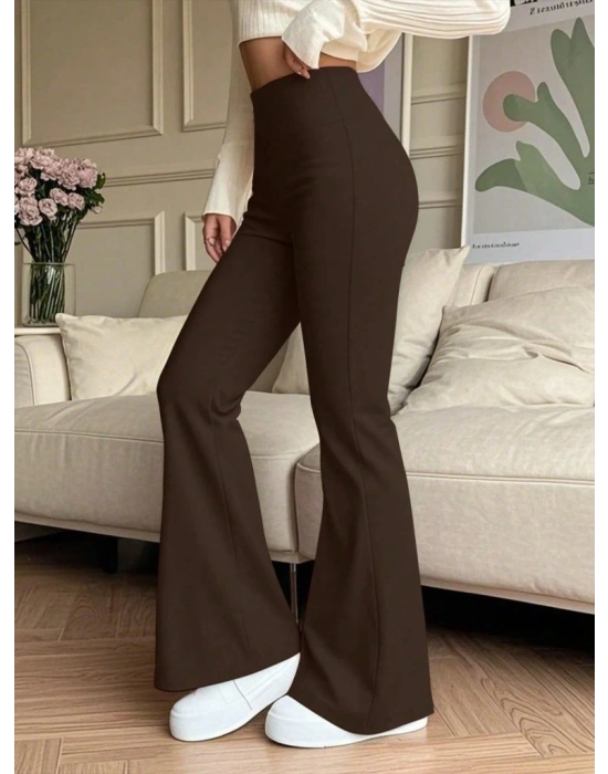 Kadın Yüksek Bel Ispanyol Paçalı Pantolon Tayt