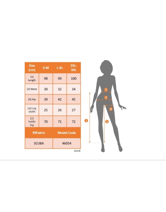 Kadın Yüksek Bel Kaz Ayağı Desenli Yan şerit Düğme Detaylı Dalgıç Pantolon