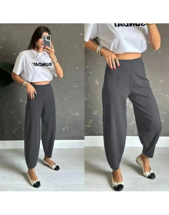 Kadın Yüksek Bel Krep Pantolon