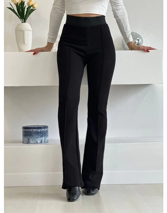 Kadın Yüksek Bel Lastik Kemerli çımalı Pantolon