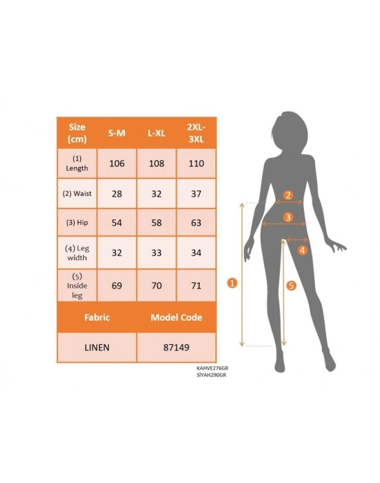 Kadın Yüksek Bel Lastikli Ithal Krep Pantolon