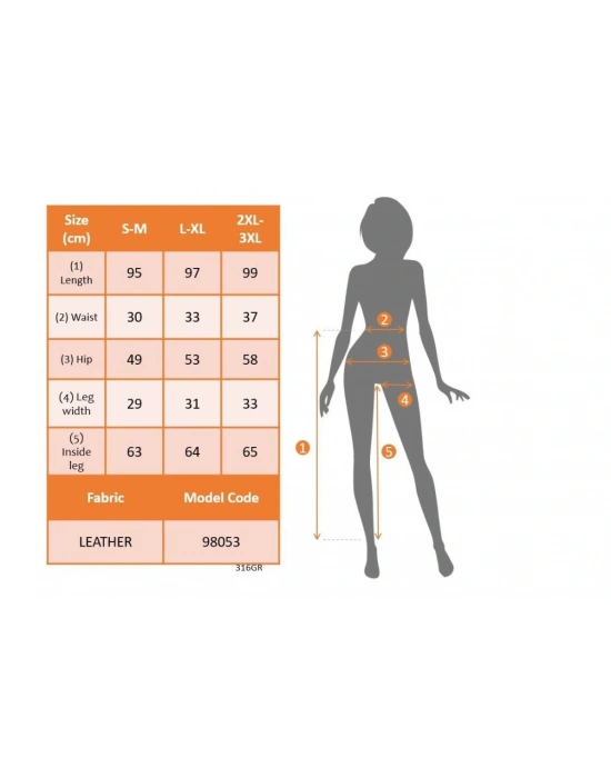 Kadın Yüksek Bel Lastikli Yan şerit Detaylı Deri Pantolon