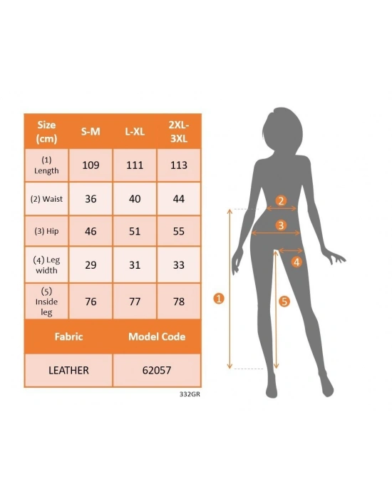 Kadın Yüksek Bel önden Düğmeli Deri Pantolon