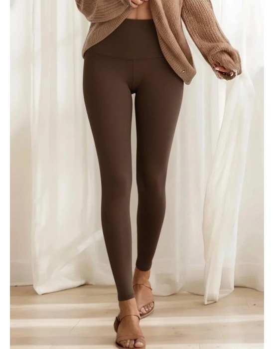 Kadın Yüksek Bel önden Fermuarlı Dalgıç Tayt