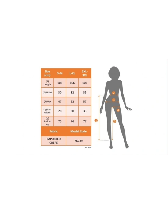 Kadın Yüksek Bel önü Nervürlü Paçaya Doğru Geniş Ithal Krep Pantolon