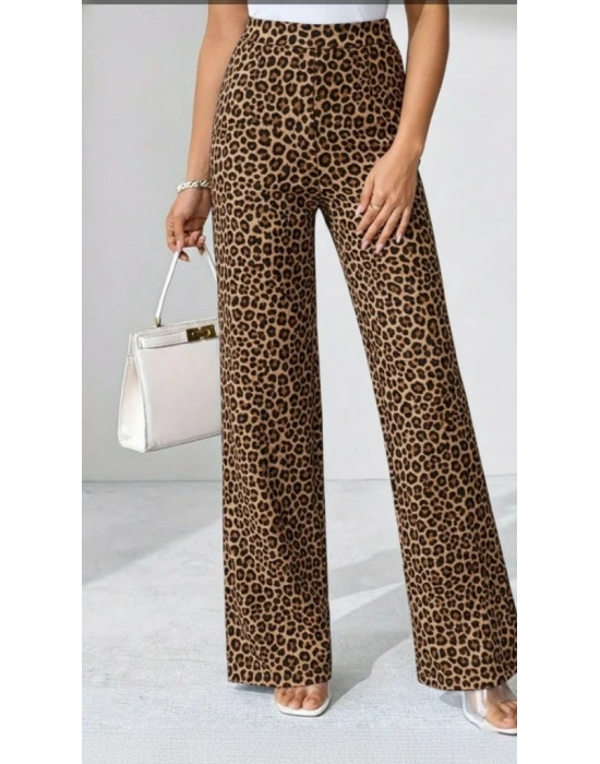 Kadın Yüksek Bel Paçaya Doğru Geniş Dalgıç Pantolon