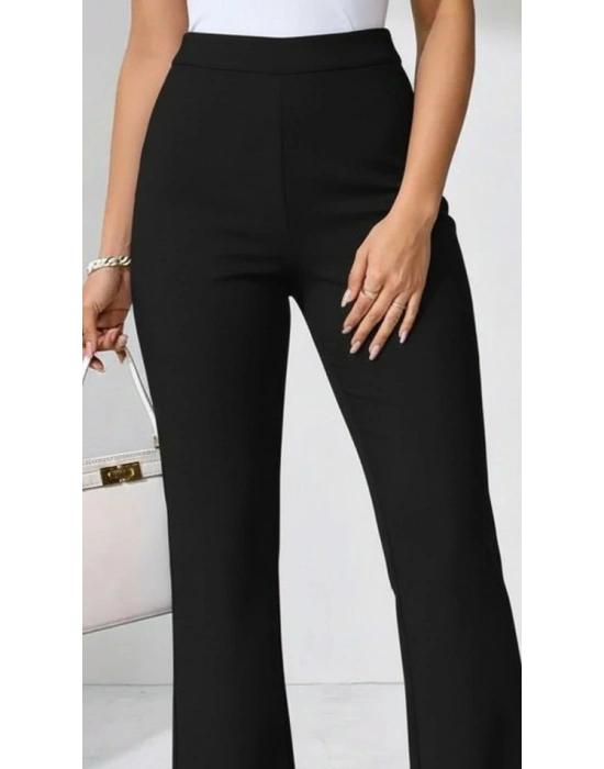 Kadın Yüksek Bel Paçaya Doğru Geniş Dalgıç Pantolon