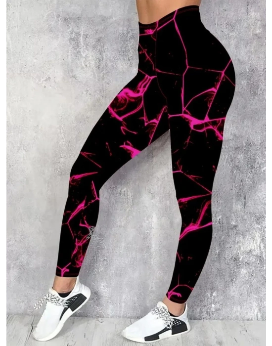 Kadın Yüksek Bel Renk Detaylı Dalgıç Tayt