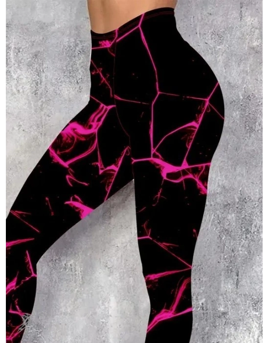 Kadın Yüksek Bel Renk Detaylı Dalgıç Tayt