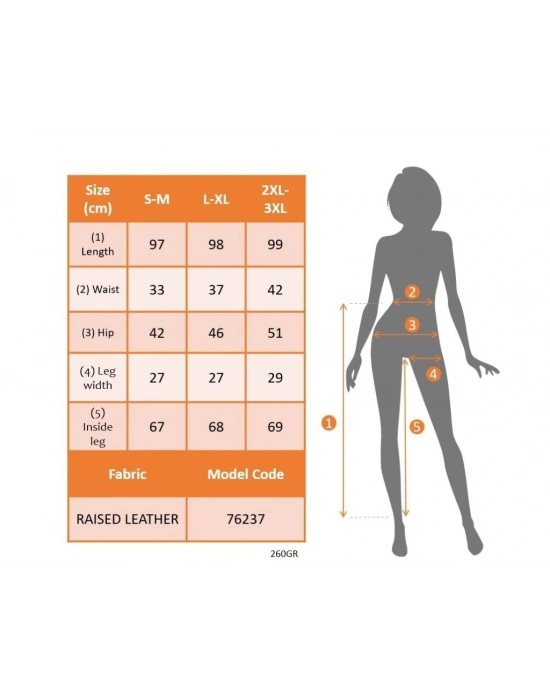 Kadın Yüksek Bel şardonlu Parlak Deri Tayt