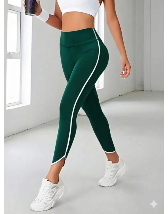 Kadın Yüksek Bel Yan şerit Detaylı Dalgıç Tayt