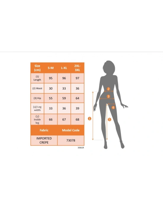 Kadın Yüksek Bel Yandan Cepli Düğme Detaylı Geniş Kesim Ithal Krep Pantolon