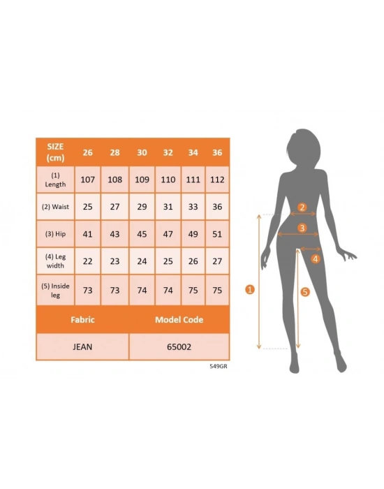 Kadın Yüksek Bel Yanları Lastik önü Düğmeli Kot Pantolon