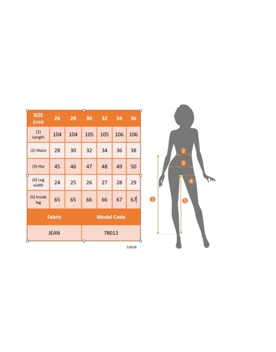 Kadın Yüksek Belli önden Düğmeli Yırtık Detaylı Kot Pantolon