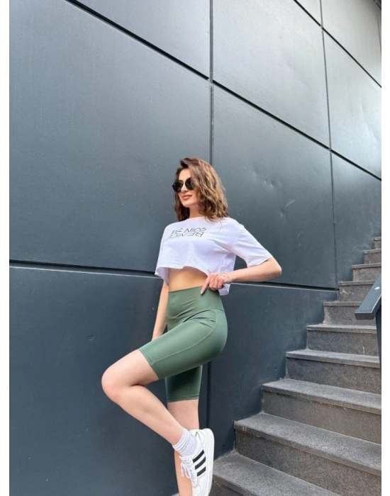 Kadın Yüksek Ben Toparlayıcı ort Tayt