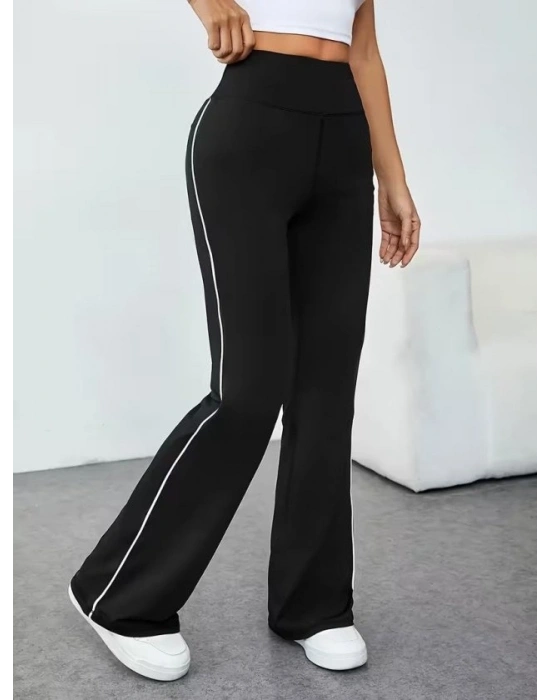 Kadın Yüksel Bel Yan şerit Detaylı Uzun Dalgıç Tayt