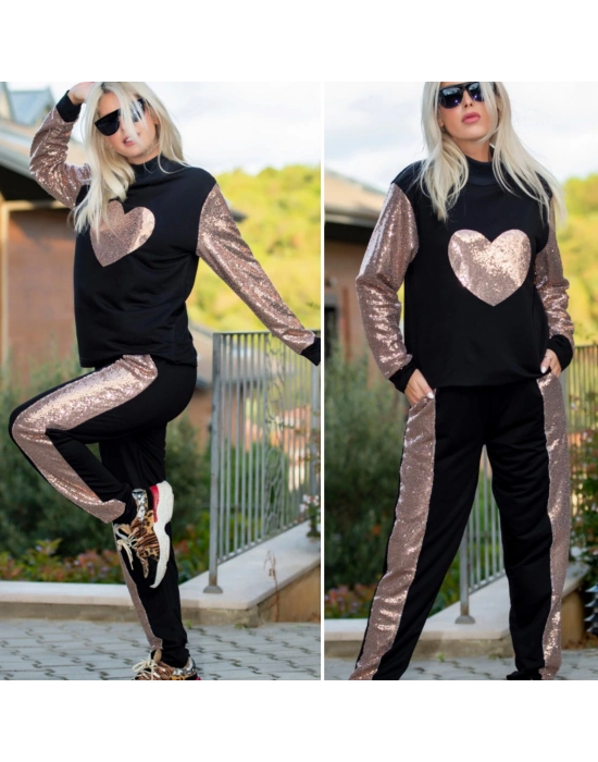 Kalp Pul Payet Detay Janes Iki Iplik Takım