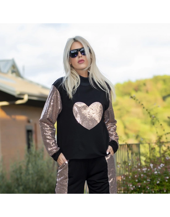 Kalp Pul Payet Detay Janes Iki Iplik Takım